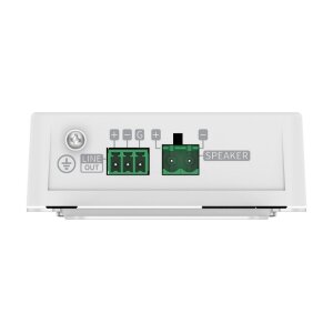 Hanwha Vision SPA-D1000 IP Audio Modul inkl. Verstärker, Frequenzgang 20Hz ~ 20kHz, unterstützt PoE und PoE+