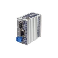 AMG Systems AMG260M-1G-1S Industrieller Mini Medienkonverter, 1 x 10/100/1000BT RJ45 , 1 x 100/1000FX SFP Slot, ohne SFP, DIP Switch, DIN Rail / Wandmontage