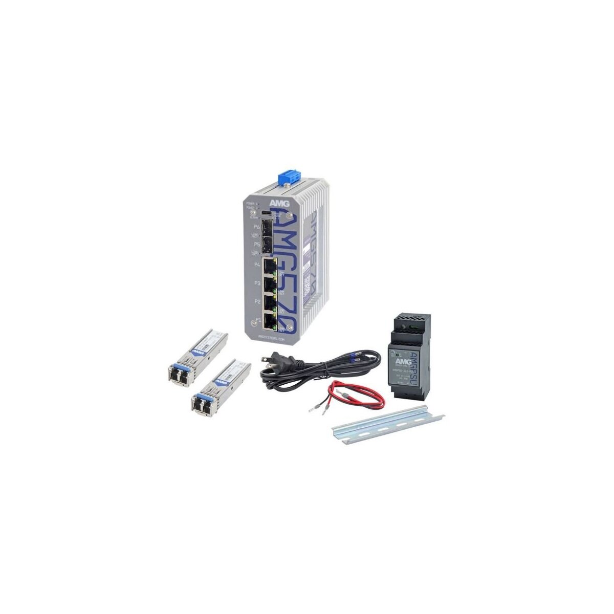 AMG Systems AMG570-4G-2S-KS1 Industrieller 6 Port Managed...