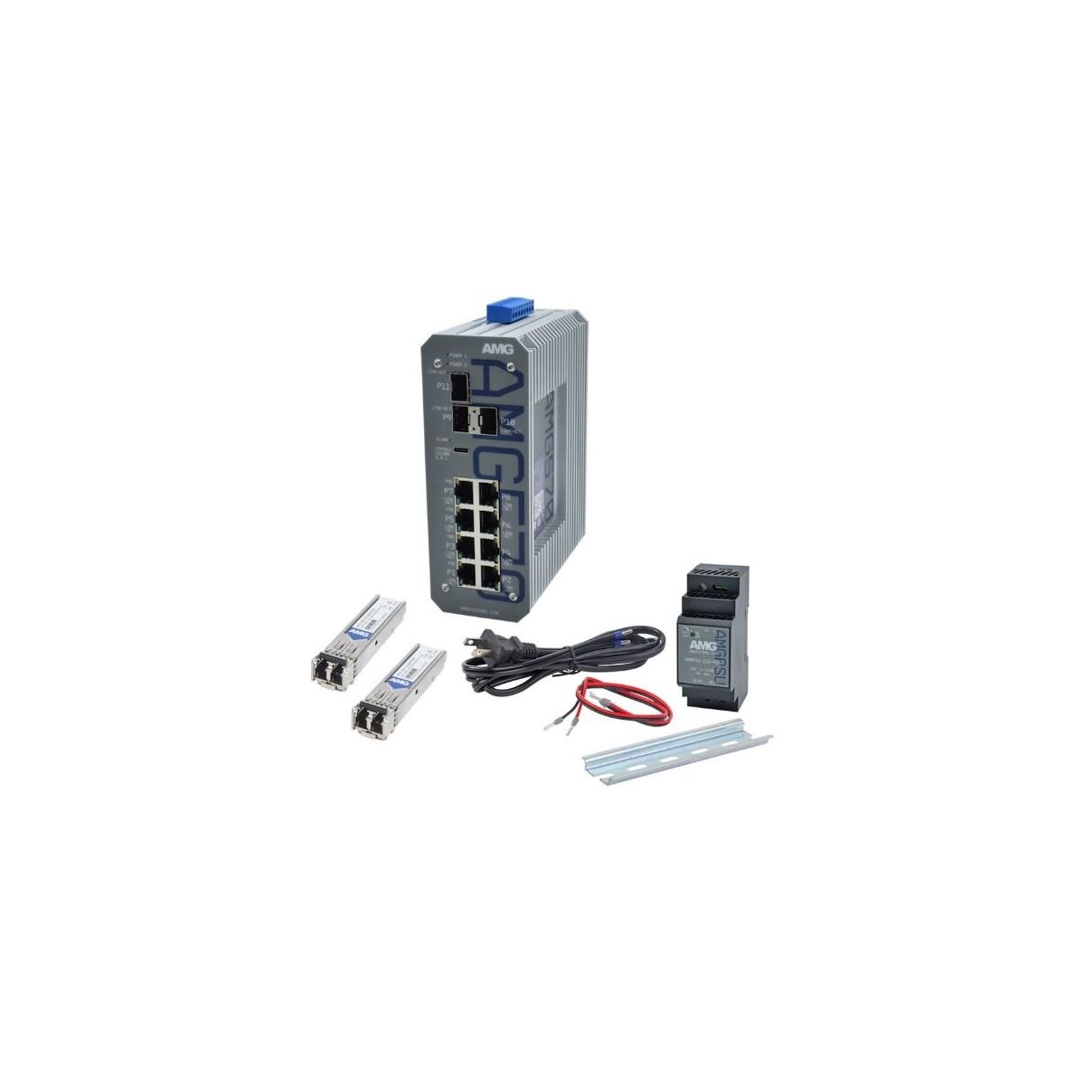 AMG Systems AMG570-8G-3S-KM1 Industrieller 11 Port Managed S