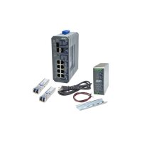 AMG Systems AMG570-4GBT-4G-3S-P360-KS1 Industrieller 11 Port Managed PoE Switch Kit, 4 x 10/100/1000BT RJ45 mit 60/90W PoE, 4 x 10/100/1000BT RJ45, 3 x 100/1000/2,5GFX SFP
