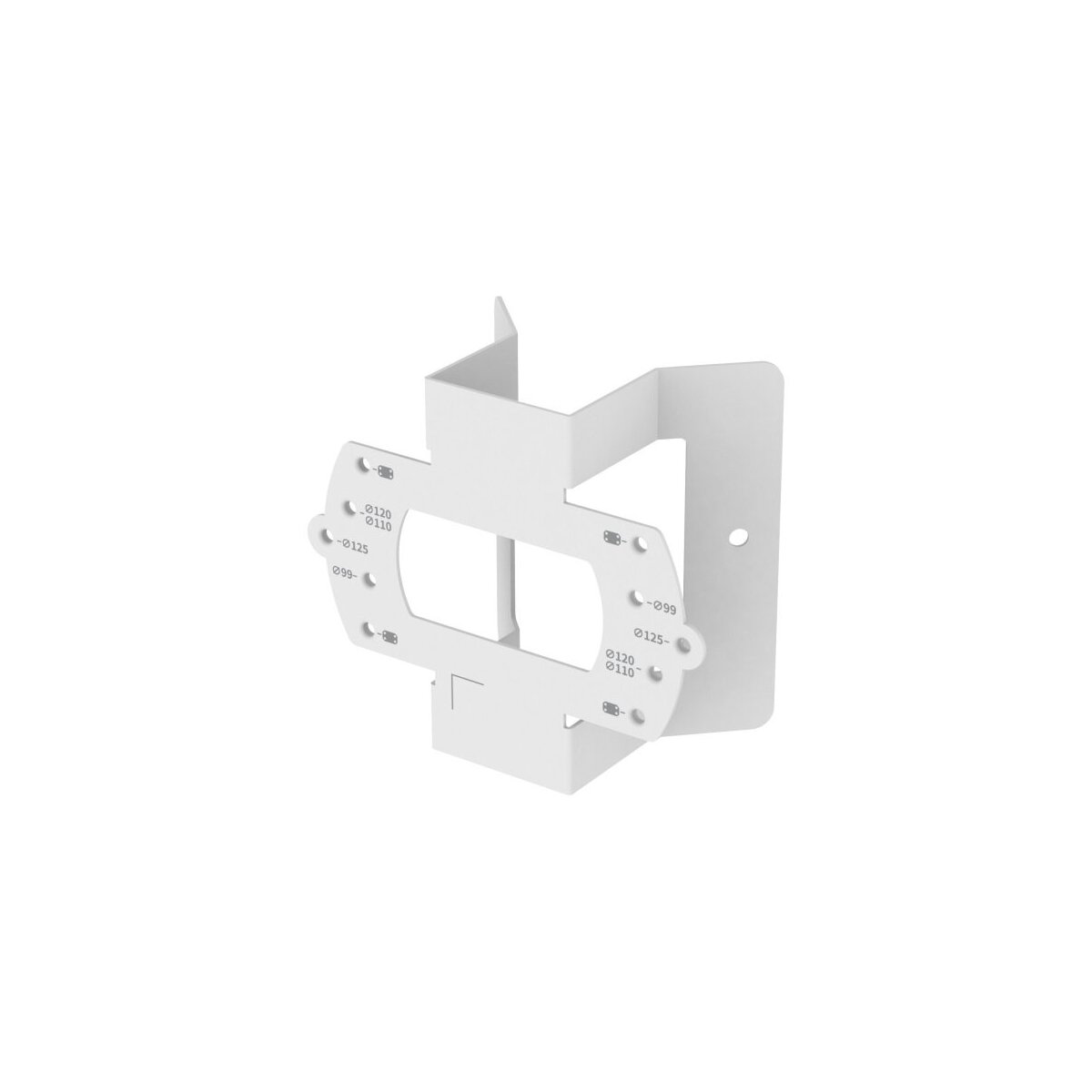 Hanwha Vision SBD-140KMB Eckmontageadapter Abmessungen 121x1