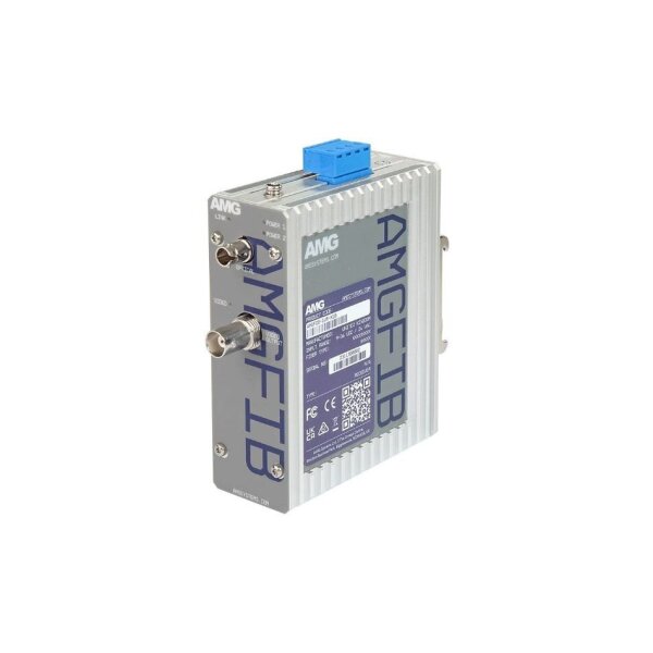 AMG Systems AMGFIB-1VR-S1B Industrieller 1-Kanal CVI/TVI/AHD/CVBS Video Empfänger Singlemode 20 km, 1 Faser, 1550nm ST Connector, 12-36 VDC / 24 VAC Eingangsspannung