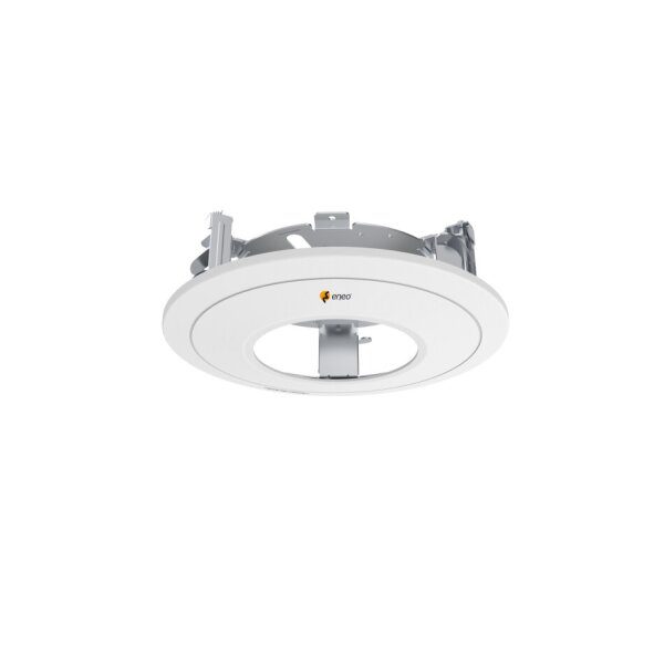 eneo IND-FMH2 Deckeneinbauadapter mit Abdeckring weiß, für Domekamera der IN-Serie