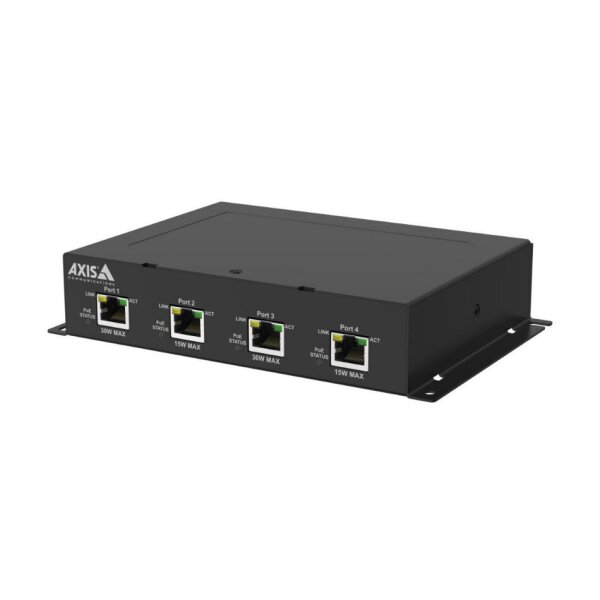 AXIS TU8011 4-port PoE Extender 4-port PoE Extender, innen, RJ45, bis 100m, PoE 4x15W