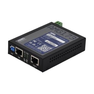 AMG Systems AMG173-1G-1V Industrieller VDSL2 Ethernet Extender, 1 x 10/100/1000BT & 1 x VDSL2 RJ45-Port für UTP, Coax oder Telefon