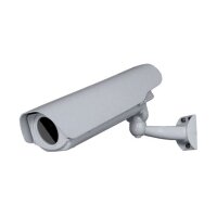 Global Proof CRONO CPK411+TC+ST+RS -24- Thermal Wetterschutzgehäuse aus Aluminium, inklusive Sonnendach, 24VAC Heizung, IP67, Thermalglas Ø 35mm, Wandhalterung inklusive