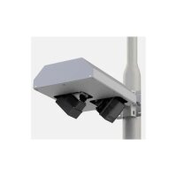 Senstar QbProtect Dual-Montagegehäuse Halterung für zwei QbProtect LiDAR Geräte im Außenbereich, Wetterschutzdach, Mastmontage, ca. 7kg, RAL 9002