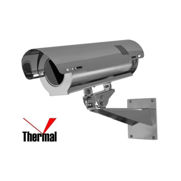 Global Proof KIT CSX845POE -Thermal Wetterschutzgehäuse aus Edelstahl, PoE, mit Thermalglas Ø 35mm, 280mm Nutzlänge