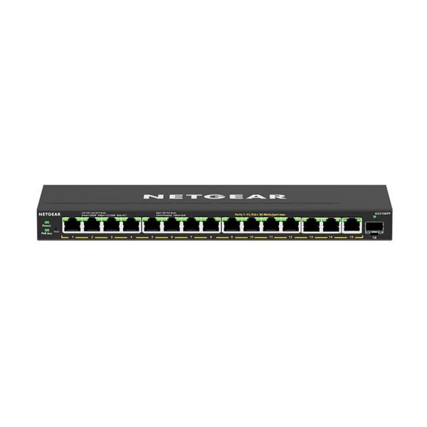 Netgear GS316EPP-100PES 16-Port managed Switch, 15x PoE+, 1x SFP, 231W