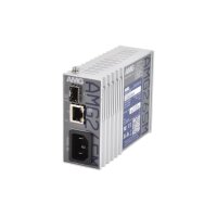 AMG Systems AMG265M-1G-1S Industrieller Mini Medienkonverter, 1 x 10/100/1000BT RJ45 , 1 x 100/1000FX SFP Slot, DIP Switch, DIN Rail / Wandmontage, IEC Mains