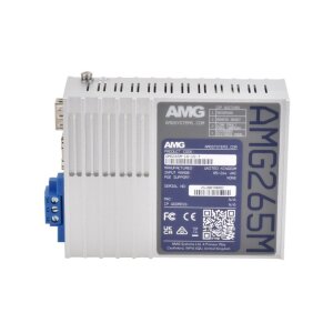 AMG Systems AMG265M-1G-1S-T Industrieller Mini Medienkonverter, 1 x 10/100/1000BT RJ45 , 1 x 100/1000FX SFP Slot, DIP Switch, DIN Rail / Wandmontage, Terminal Mains