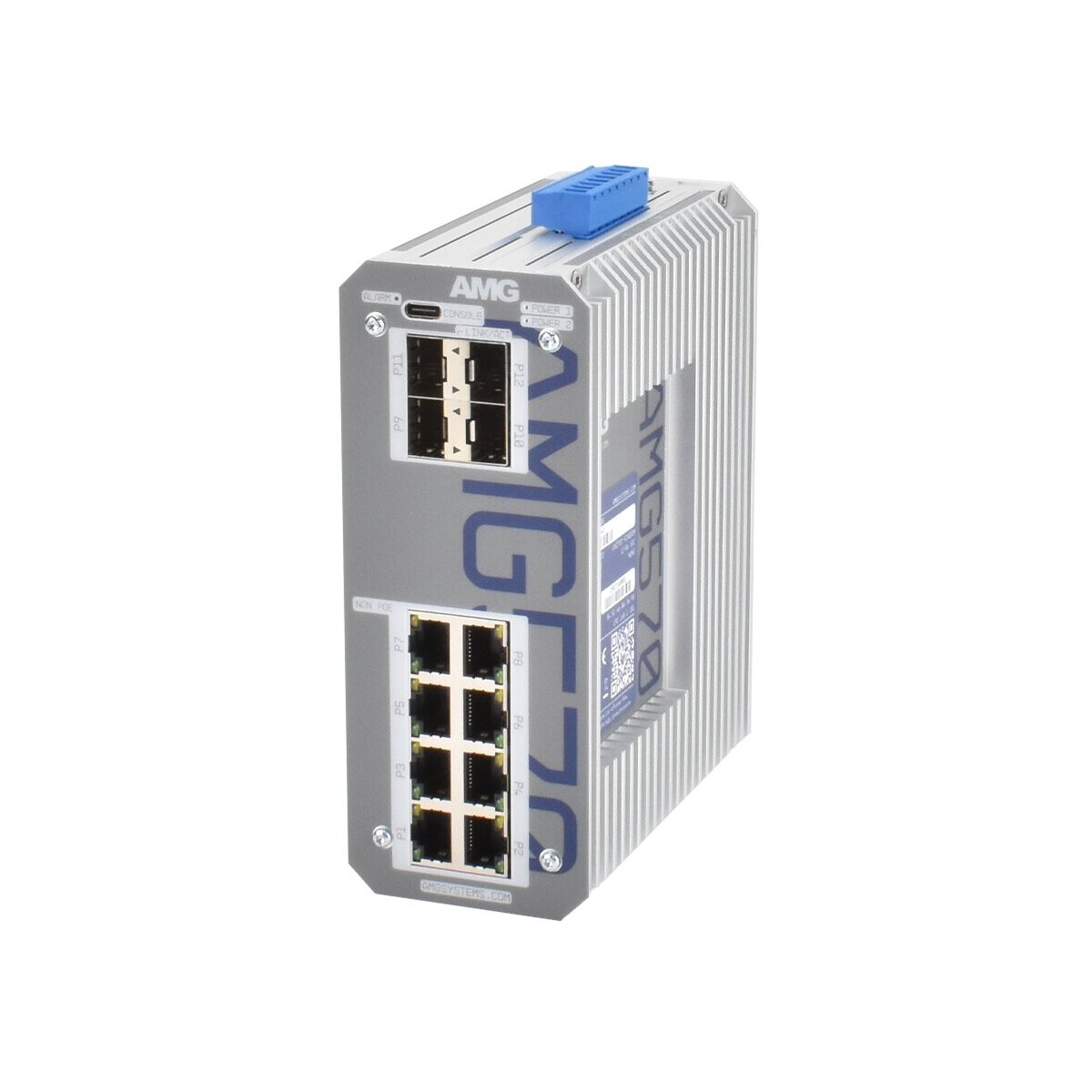 AMG Systems AMG570-8G-4S Industrieller 12 Port Managed Switc