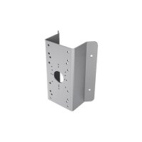 Hikvision DS-1276ZJ-P-Y(O-STD) Halterung, Eckmontage für Hikvision Domes, Edelsta hl, Anti-Korrosion, grau