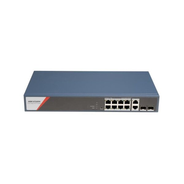 Hikvision DS-3E1512HP-SI-8P2T2F(O-STD) Ethernet Switch, Smart Managed, 10x RJ45, 2x SFP, PoE 130W