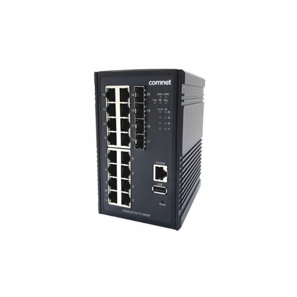 ComNet CNGE20FX4TX16MSP Ethernet Switch, managed, 16x RJ45 Gbit, 4x SFP, PoE