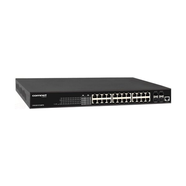 ComNet CWX28F4T24MPB Ethernet Switch, managed, Gigabit, 24x RJ45, 4x SFP, PoE, 802.3bt