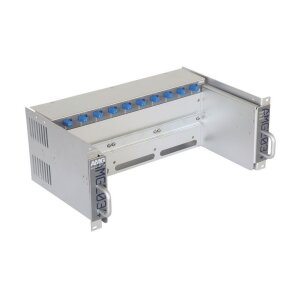 AMG Systems AMG2034-56-RP-AA Baugruppenträger für AMG Hutschienengeräte, ausziehbar, 4HE, doppel redundante 56VDC 1000W Netzteile integriert, 10 x 56VDC Anschlüsse