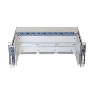 AMG Systems AMG2034-56-RP-AA Baugruppenträger für AMG Hutschienengeräte, ausziehbar, 4HE, doppel redundante 56VDC 1000W Netzteile integriert, 10 x 56VDC Anschlüsse