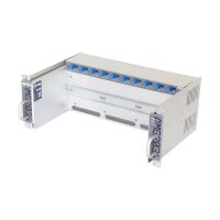 AMG Systems AMG2034-56-RP-AA Baugruppenträger für AMG Hutschienengeräte, ausziehbar, 4HE, doppel redundante 56VDC 1000W Netzteile integriert, 10 x 56VDC Anschlüsse