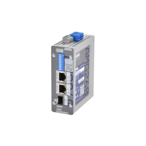 AMG Systems AMG260-2G-1S Industrieller Medienkonverter, 2 x 10/100/1000BT RJ45 , 1 x 100/1000FX SFP Slot, ohne SFP, DIP Switch, DIN Rail / Wandmontage