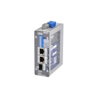 AMG Systems AMG260-2G-1S Industrieller Medienkonverter, 2 x 10/100/1000BT RJ45 , 1 x 100/1000FX SFP Slot, ohne SFP, DIP Switch, DIN Rail / Wandmontage