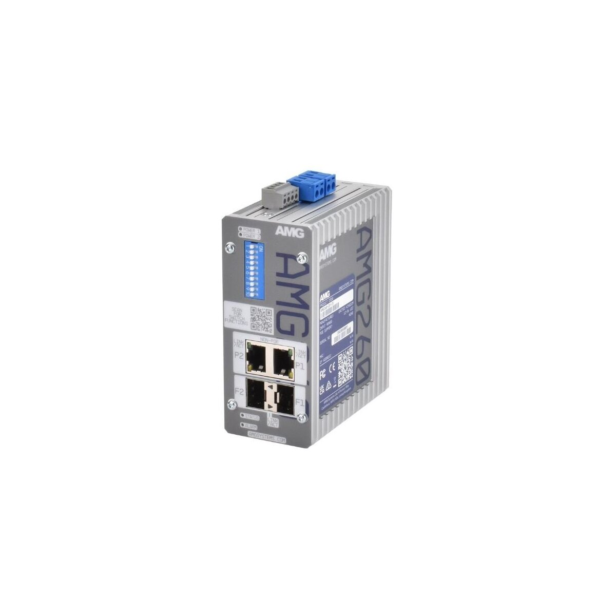 AMG Systems AMG260-2G-2S Industrieller Medienkonverter, 2 x 