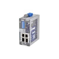 AMG Systems AMG260-2G-2S Industrieller Medienkonverter, 2 x 10/100/1000BT RJ45 , 2 x 100/1000FX SFP Slot, ohne SFP, DIP Switch, DIN Rail / Wandmontage