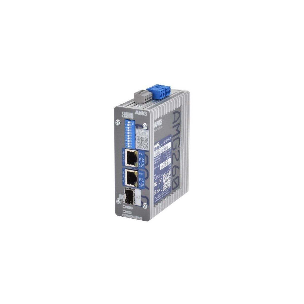 AMG Systems AMG260-2GBT-1S-P180 Industrieller PoE Medienkonv