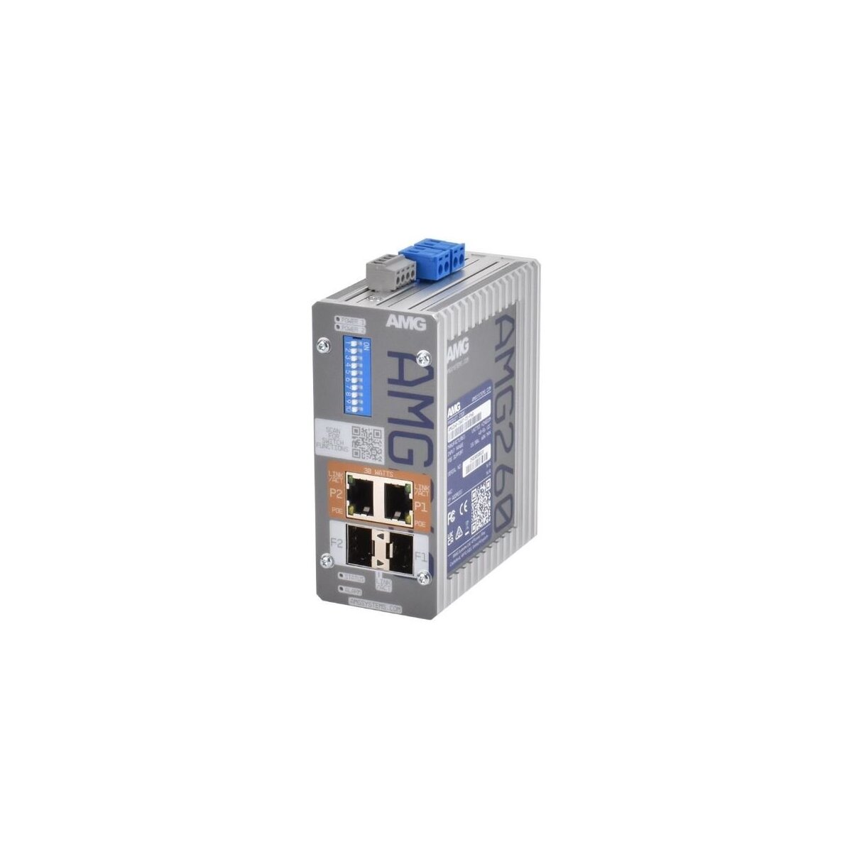 AMG Systems AMG260-2GAT-2S-P60 Industrieller PoE Medienkonve