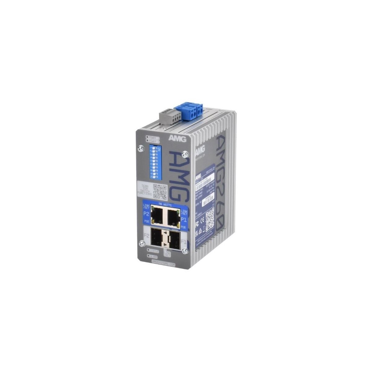 AMG Systems AMG260-2GBT-2S-P180 Industrieller PoE Medienkonv