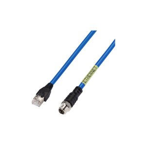 Hanwha Vision SPP-C08100E BCR Kamera M12 Stromkabel, 10 Meter lang, IP68 schwarze Farbe, Stecker A ist vorkonfektioniert M1 Stecker B ist nicht konfektionierte Kabeladern