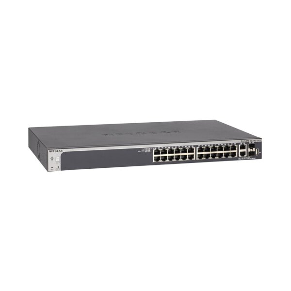 Netgear GS728TX-300EUS Gigabit Switch, L2, 28 Ports smart managed, 24x 10/100/1000 Base-T RJ45, 2x 10GB RJ45, 2x 10GB SFP+