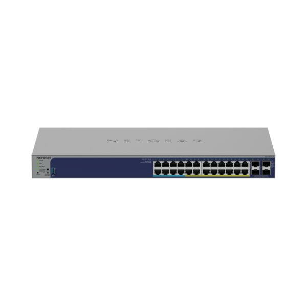 Netgear GS728TXUP-300EUS Gigabit Switch, L2, 28 Ports smart managed, 24x 10/100/1000 Base-T RJ45 PoE++, 4x 10GB SFP+, 720W POE Budget
