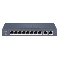 Hikvision DS-3E1310HP-EI(O-STD)(B) Ethernet Switch, Smart Managed, 8x RJ45, 2x Gigabit RJ45, 802.3bt Hi-PoE, 110W PoE,