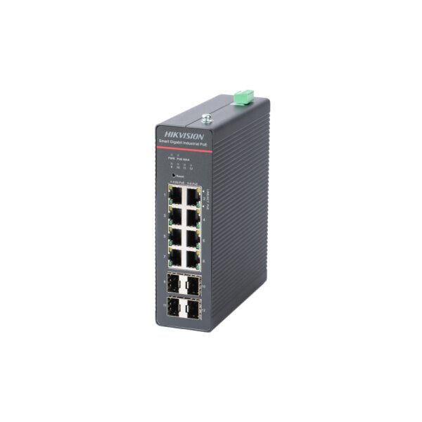 Hikvision DS-3T1512HP-SI-8P4F(O-STD)KIT(75W) Ethernet Switch, Smart Managed, 8x Gigabit PoE RJ45, 4x Gigabit SFP Ports, 802.3bt Hi-PoE, 240W PoE