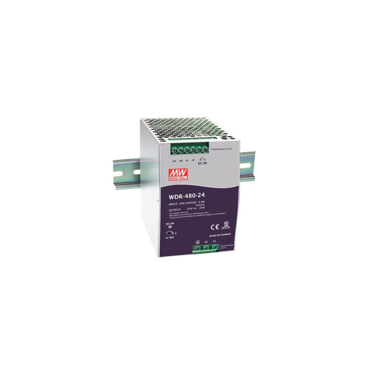 jetrics power WDR-480-48 Industrie Netzteil, DIN Eingang 230