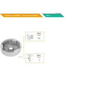 eneo AK-31 Kamera Anschlussbox für Wand- und Deckenmontage, für Setup-PTZ Dome INP-54M2812M0A