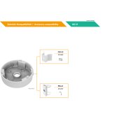 eneo AK-31 Kamera Anschlussbox für Wand- und Deckenmontage, für Setup-PTZ Dome INP-54M2812M0A