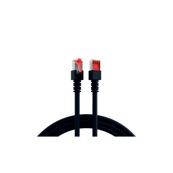 jetrics network 6-1s RJ45 Patchkabel Cat.6 S/FTP LSZH geschirmt, 1,0m, schwarz