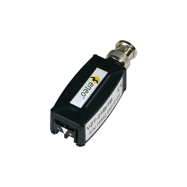 eneo VZT-21B/TB Passiver Zweidraht Sender oder Empfänger mit FBAS Ein-/Ausgang, BNC-Klemmblock