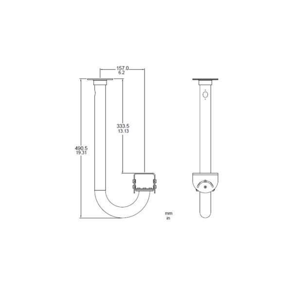 Bosch LTC 9219/01 Adapter für Deckenmontage für HSG, UHI, UHO-Gehäuse