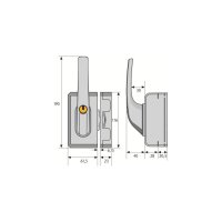 Abus FO500N B AL0089 Fensterschloss, braun