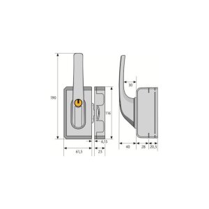 Abus FO500N W AL0125 Fensterschloss, weiß