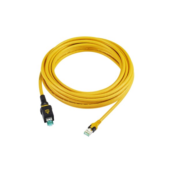 Hanwha Vision SPP-C00410EP Robustes RJ45-Push-Pull-Kabel, 10 m, kompatibel mit TNP-A6550RW, TNP-A7430RW, TNP-A9430RW