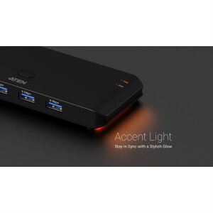 ATEN US4324 2x4-Port USB Sharing Switch, USB 3.2 Gen 1 Peripheral Sharing Switch