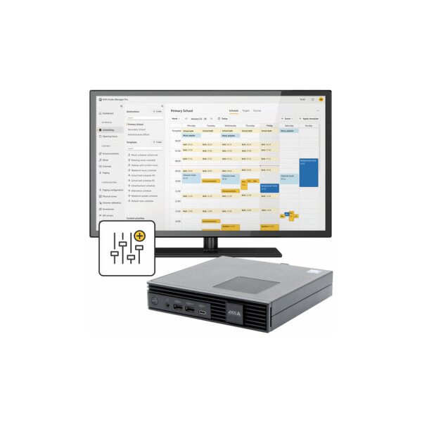 AXIS AUDIO MANAGER PRO C7110 Audio Managementsoftware, mit PC-Hardware, für Axis IP Audio Komponenten