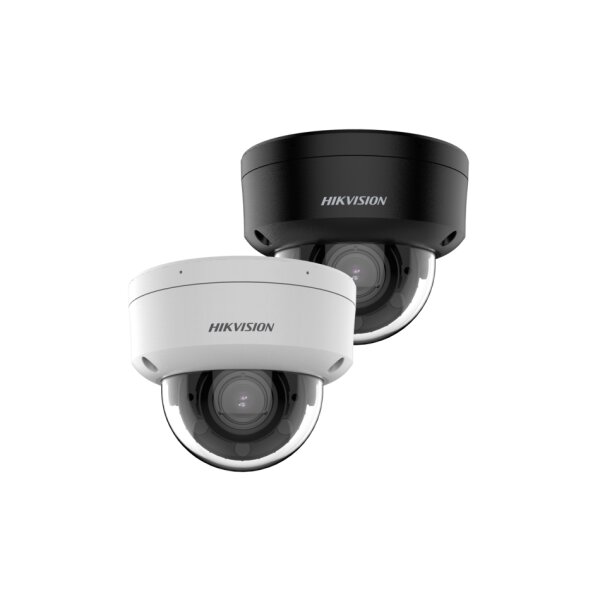 Hikvision DS-2CD2743G2-LIZS2U(2.8-12mm)(O-STD) Netzwerk Varifokal Dome Kamera, 4MP, 2,8-12mm, AcuSense, Weißlicht, Infrarot, Mic, IP67, weiß