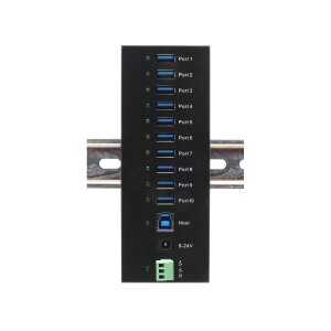 EXSYS EX-11230HMS 10 Port USB 3.2 Gen 1 HUB Din-Rail Kit und Wand VIA VL811+ Chipset