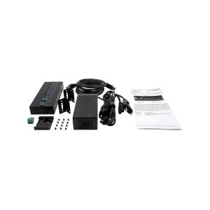 EXSYS EX-11230HMS 10 Port USB 3.2 Gen 1 HUB Din-Rail Kit und Wand VIA VL811+ Chipset